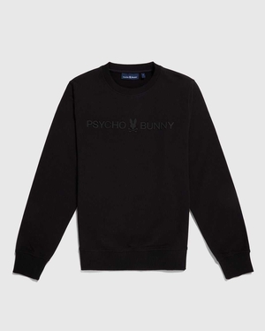 Sweats Psycho Bunny Maywood Crew Sweatshirt Noir Homme | WBQ-66909516